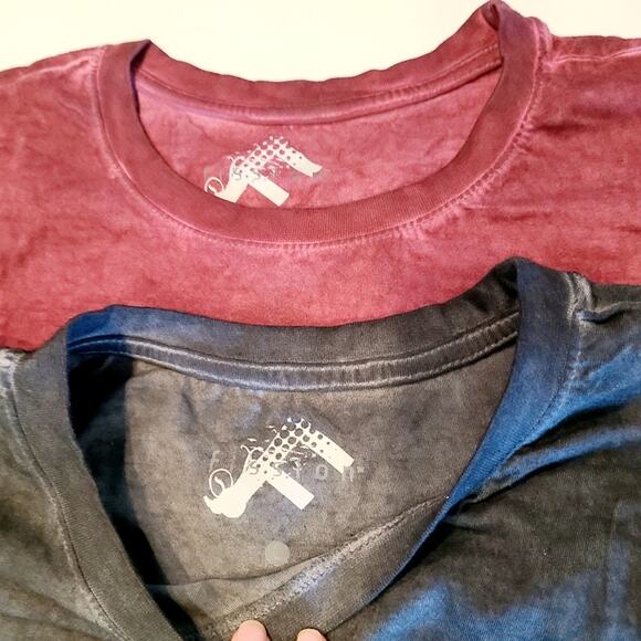Fission Tshirts Mens Surface Dyed Distressed Lot of 2 Basic Tee SIze Lar… - Picture 4 of 4